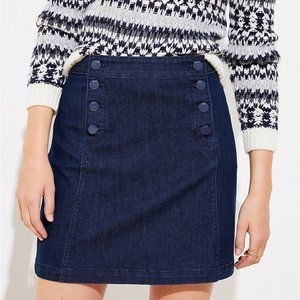 LOFT Denim Sailor Skirt - 14 Tall